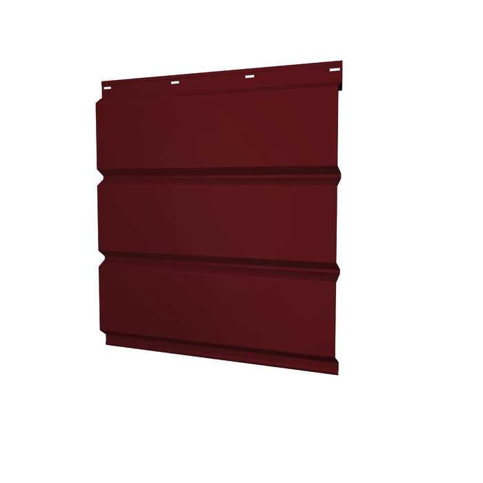Софит металлический без перфорации 0,5 Satin с пленкой RAL 3005 красное вино