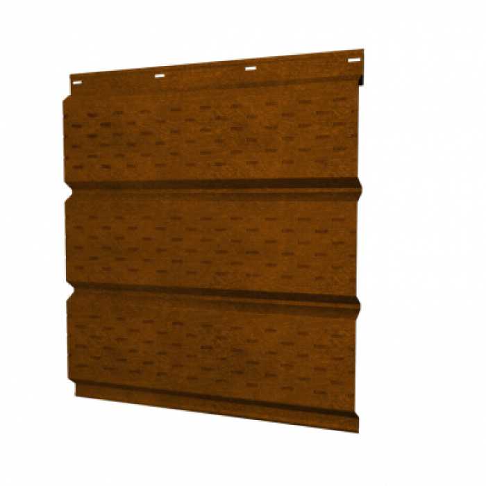 Софит металлический полная перфорация 0,45 Print Elite с пленкой Golden Wood