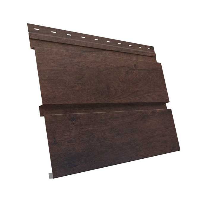 Металлический софит Квадро брус без перфорации 0,45 Print Premium Antique Wood