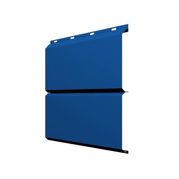 Софит ЭкоБрус без перфорации 0,345 Grand Line 0,5 Satin с пленкой RAL 5005 сигнальный синий
