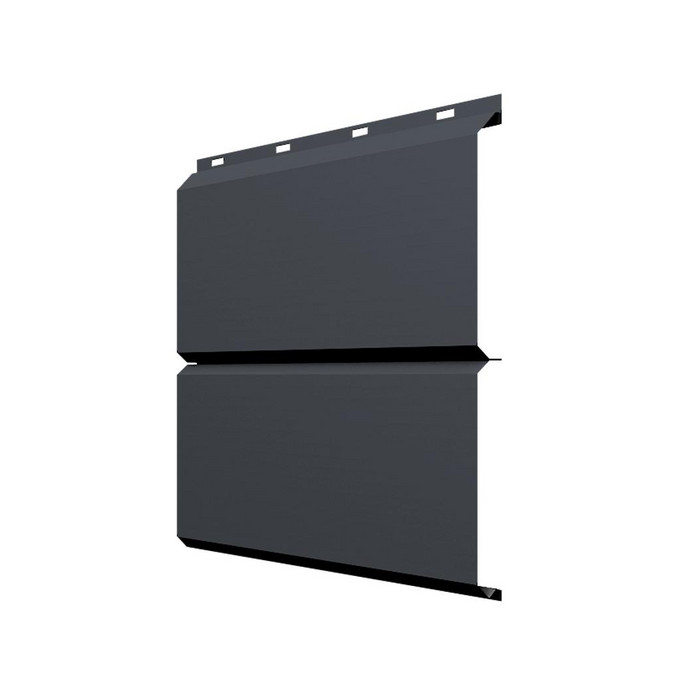 Софит ЭкоБрус без перфорации 0,345 Grand Line 0,5 Satin RAL 7024 мокрый асфальт