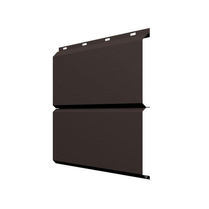 Софит ЭкоБрус без перфорации 0,345 Grand Line 0,5 Satin RR 32 темно-коричневый