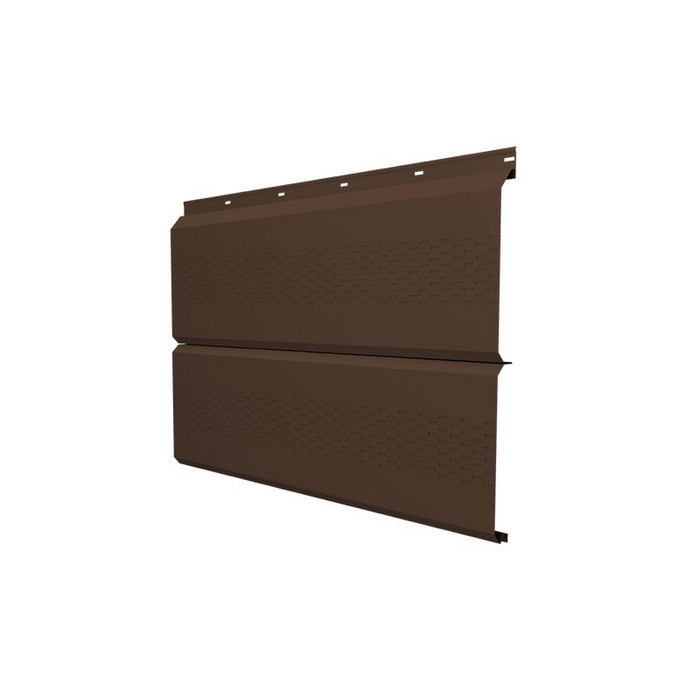 Софит ЭкоБрус с перфорацией 0,345 Grand Line 0,45 PE-Double RAL 8017 шоколад