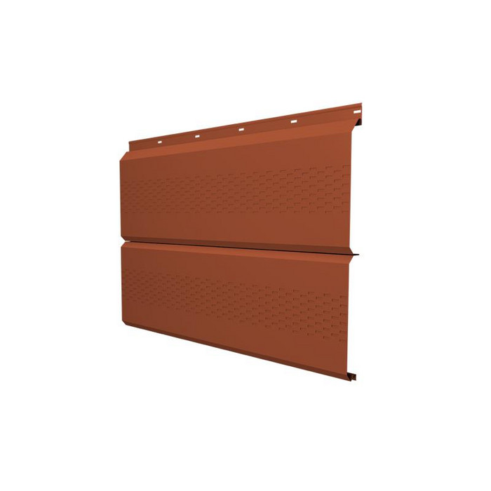 Софит ЭкоБрус с перфорацией 0,345 Grand Line 0,5 Satin Matt RAL 8004 теракота
