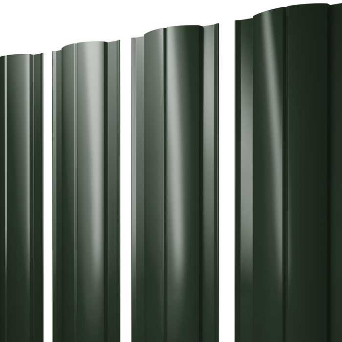 Штакетник Круглый Grand Line 0,5 GreenCoat Pural BT, matt RR 11 Темно-Зеленый, Хромовая Зелень