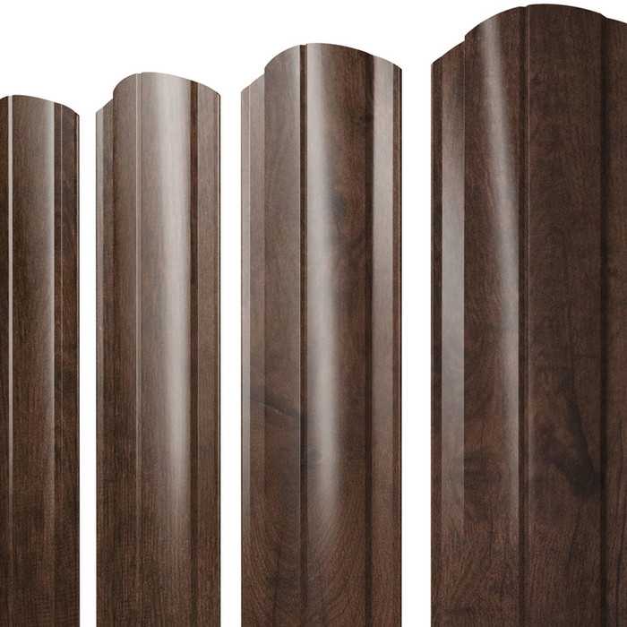 Штакетник Круглый фигурный Grand Line 0,45 Print Premium Antique Wood Antique Wood