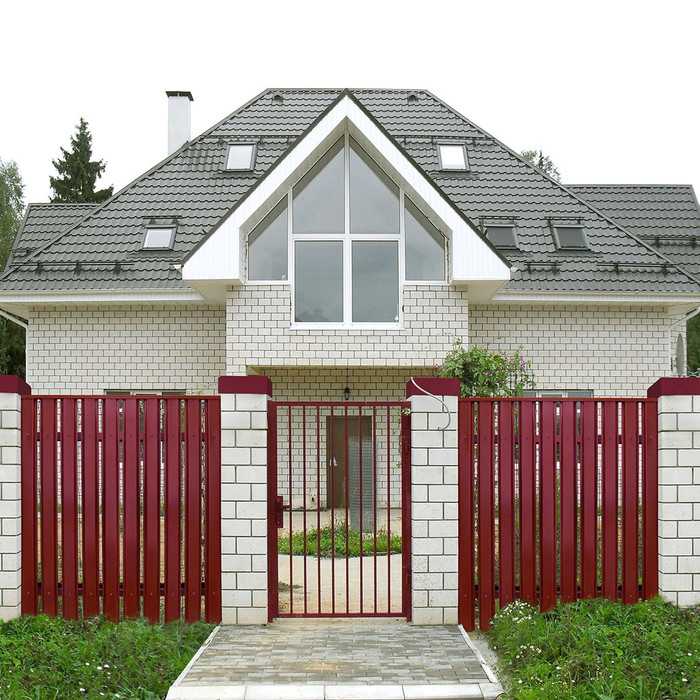 Штакетник М-образный А фигурный Grand Line 0,5 GreenCoat Pural BT, matt RR 23 Темно-Серый