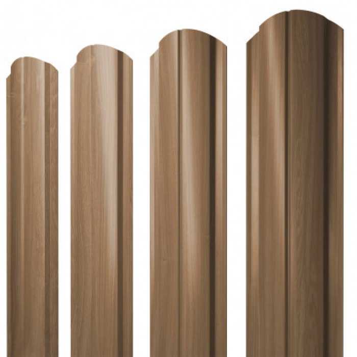 Штакетник Прямоугольный фигурный Grand Line 0,45 Print Elite Honey Wood Honey Wood