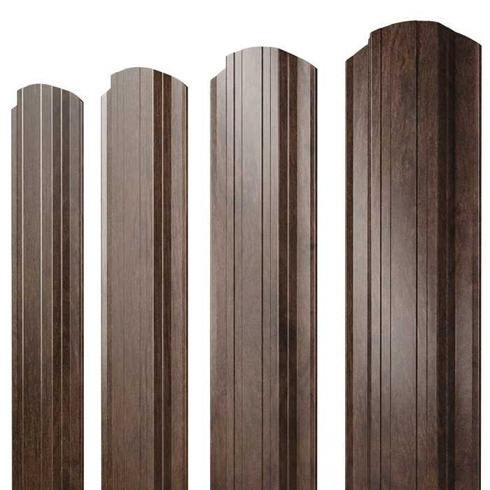 Штакетник Прямоугольный фигурный Grand Line 0,45 Print-double Elite Antique Wood Antique Wood | 2.0 м